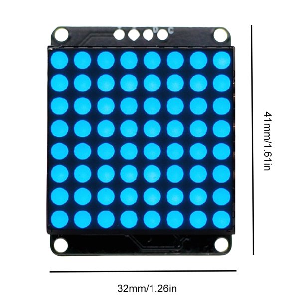 Módulo de microcontrolador de módulo de matriz LED de 8x8 puntos HT16K33 Compatible con Arduino