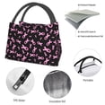 thumbnail image 3 of Lafuoo Breast Cancer Awareness Pattern Portable Aluminum Film Insulated Refrigerated Lunch Bag, Zippered Cooler Bag/Hot Bag for Food and Beverag-One Size, 3 of 7