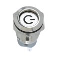 thumbnail image 1 of 2 Interruptores de Botón para Coche de 12 V CC con Luz LED para Orificio de Montaje de 16 Mm Y 5/8 Pulgadas. Sunnimix  Interruptor LED de metal de aluminio para automóvil, 1 of 8