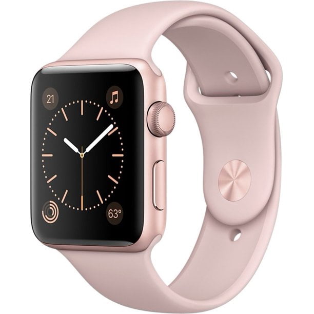 Apple Watch Series 2, 42mm Rose Gold Aluminium Case with Pink Sand Sport  Band