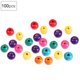 thumbnail image 1 of Cuentas de madera redondas coloridas, cuentas artesanales DIY, materiales para hacer joyas, 8mm, 1 of 8