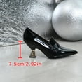 thumbnail image 3 of WZX Womens Pointed Toe Casual Slip On Fashion Work Block High Heel Pumps Dress Shoes 2.9 Inch, 3 of 9