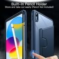 thumbnail image 5 of JETech Rotating Case for iPad (A16) 11th/10th Generation (2025/2022) with Pencil Holder, 360 Degree Rotation Protective Stand Cover Clear Back, Auto Wake/Sleep (Navy), 5 of 7