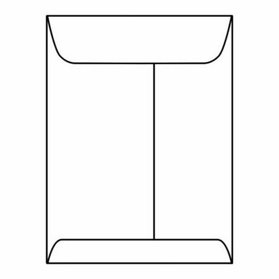 Open End Catalog Envelopes, 5" x 7-1/2", 24#, White Kraft, Center Seam (Box of 500)