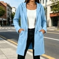 thumbnail image 6 of Meichang Womens Long Zip Up Hoodie with Drawstring Waist Hooded Sweatshirt Fall Casual Long Sleeve Full Zip Hoodies Jacket with Pockets, 6 of 9