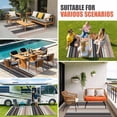 thumbnail image 4 of Black Brown Striped Outdoor Rug for Patio/Deck/Porch, Non-Slip Large Area Rug 5 x 7 Ft, Modern Stripes Art Farmhouse Indoor Outdoor Rugs Washable Area Rugs, Reversible Camping Rug Carpet Runner, 4 of 8
