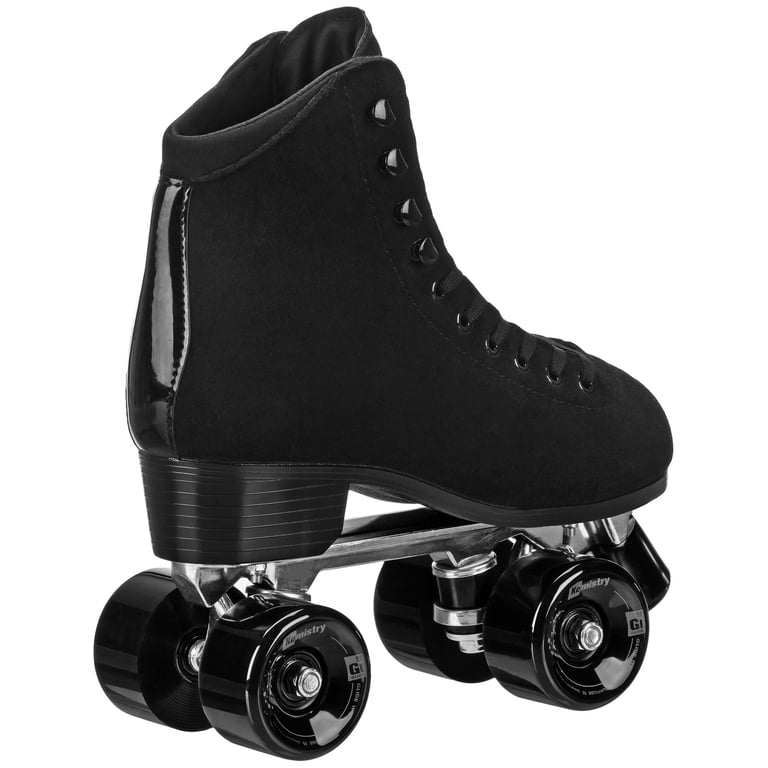 Pacer Slider Quad Roller Skates, Black Suede, Adults photo 3