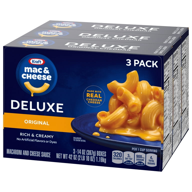 Kraft Deluxe Original Cheddar Mac and Cheese Frozen Meal - 12oz