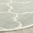 thumbnail image 3 of SAFAVIEH Chatham Hayden Geometric Wool Area Rug, Gray/Ivory, 5' x 5' Round, 3 of 10