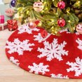 thumbnail image 3 of Tyidzon Christmas Tree Skirt Decorations, 30 Inch Snowflake Christmas Soft Tree Mat Xmas Winter Holiday Xmas Party Indoor Outdoor Home Christmas Decorations, 3 of 6