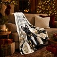 thumbnail image 3 of Paws Paris Frenchies French Bulldog Bowtie, Cozy Pet Portrait Pattern, Warm Flannel Blanket for Living Room and Bedroom, Dog Lovers Valentine's Day Gift, Pet Lover Home Decor, 3 of 9