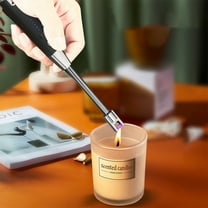 pvdgvd Candle Lighter, USB Rechargeable Windproof Long Lighter with 360° Rotatable Neck, Micro USB Charging for Camping, Grill & Party