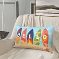 thumbnail image 5 of Logiee Hello Summer3 Print Pillow Case,Throw Pillow Covers, Double Sided Plush Cushion Cover for Couch Sofa Bed, Only Pillowcase-14"x20", 5 of 6