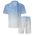 thumbnail image 3 of gvdentm men's Suits Men's Fashion Short Sets Outfits 2 Piece Summer Polo Shirt and Shorts Sets Blue,M, 3 of 3