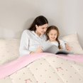 thumbnail image 5 of Manfei Cute Coquette Bow 7-Piece Twin Bedding,3D Cartoon Bowknot Print Bedding Comforter Set,Pink Reversible, 5 of 7