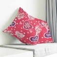 thumbnail image 3 of Valentine's Day Pillow Covers 26x26 Inch Decorative Throw Pillow Cover, Pink Purple Love Romantic Heart Sofa Pillowcases Accent Cushion Case Home Decor Bedroom Living Room, 3 of 6