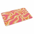 thumbnail image 4 of Pink Orange Door Mat Indoor Outdoor, Art Abstract Modern Geometric Non Slip Welcome Mat with Rubber Backing, Absorbent Fabric Front Door Mats Entryway Rug for Home Patio Entrance 16"x24", 4 of 9
