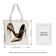 thumbnail image 5 of Elegant Beige High - Heeled Shoes Tote Bag - Stylish Canvas Reusable Shopping Bag for Parties Travel & Everyday Use, 5 of 6