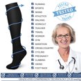 thumbnail image 7 of 3 Pairs Copper Compression Socks for Women & Men Circulation 15-20 mmhg - Better Blood Flow, Swelling, Best Support for Medical, Running, Nursing, 7 of 7