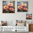 thumbnail image 4 of Designart "Delightful Pink Peony Garden II" Peonies Floater Framed Wall Art Living Room, 4 of 5
