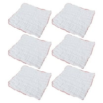 HOOWIFFY White Cotton Muslin Cleaning Cloths for Kitchen, Soft Thick Absorbent Towels, 6 Pieces Multipurpose