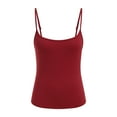 thumbnail image 4 of Staki Womens Tank Tops Pack Womens Crop Tank Tops Basic Seamless Ribbed Sleeveless Square Neck Workout Top Summer Exercise Shirts(Red,S), 4 of 8