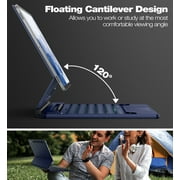 Dexnor for Samsung Galaxy Tab S10+ Plus/S9+ Plus/S9 FE+ Plus/S8+ Plus/S7+ Plus/S7 FE Case with Keyboard 12.4 Floating Cantilever Magnetic Stand Multi-Touch Trackpad Backlit S Pen Holder - Blue