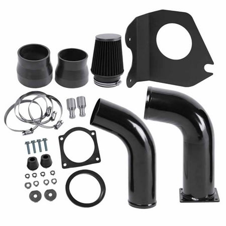 Spec-D Tuning For 1994-1998 Ford Mustang 3.8L V6 Glossy Black Cold Air Intake Induction+Heat Shield+Filter 1995 1996