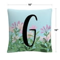 thumbnail image 2 of Pink Floral Garden Letter Illustration G By Abc 16 X 16 Decorative Throw Pillow, 2 of 5