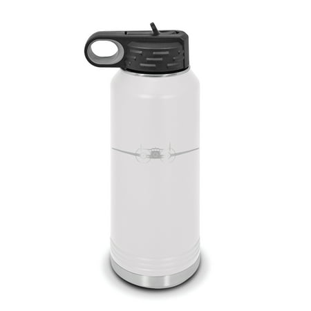 

Model 18 Water Bottle 32 oz - Laser Engraved w/ Flip Top Removable Straw - Polar Camel - Stainless Steel - Vacuum Insulated - Double Walled - Drinkware - tailwheel light twin beech model18 - White