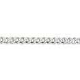 thumbnail image 2 of White Sterling Silver chain Curb Flat 20 in 5.75 mm, 2 of 5
