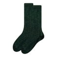 thumbnail image 4 of Telankuip 1 Pair Womens Sparkling Glitter Socks for Mid Calf Shiny Thread Sheer Dressy Casual Stackable Socks Fashion Footwear Shimmer Carnival Festival Outfit Dark Green One Size, 4 of 4