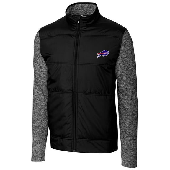 Men's Cutter & Buck Black Buffalo Bills Stealth Full-Zip Jacket