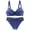 Blue, variant on Minimizer Bras for Women Underwire Lace Bra And Bikini Bottom Two Piece Underwear Set Womens Seamless Jelly Bras