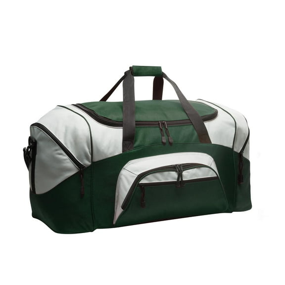 BG99 Port & Company Mens Gym Bag Colorblock Sport Duffel