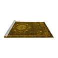 thumbnail image 2 of Ahgly Company Machine Washable Indoor Rectangle Medallion Yellow Traditional Area Rugs, 2' x 3', 2 of 4