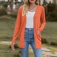 thumbnail image 2 of VISALY Long Cardigans Button Down Cardigans 2025 Fall Fashion Cardigan Soft Knit Cardigan for Women Long Sleeve Open Front Coat with Pockets Thin Cardigans Lightweight Trendy Sweaters Orange S, 2 of 6
