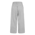 thumbnail image 4 of RPVATI Knit Capris by Athletic Drawstring Straight Loose Pants for Women Maternity with Pockets Solid Plus Size Wide Leg Pants Elastic Waist Casual Pants Women Light Gray S, 4 of 4