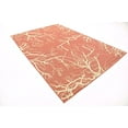 thumbnail image 2 of Unique Loom Collection Botanique Abstrait Pictural Transitionnel Tapis d'Intérieur et d'Extérieur, 6 x 9 Pieds, Terre Cuite/beige, 2 of 2