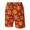 thumbnail image 4 of Balery Christmas With Gold Snowflakes Traje de Baño Estilo Hawaiano para Hombre, Shorts de Secado Rápido con Bolsillos-X-Large, 4 of 6