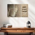 thumbnail image 2 of Elephant Stock Have Faith Buddha Quote Wall Art - Horizontal Multi Panel Canvas - Living Room Wall Decor - Wellness Multi Panel - Beige And Brown Decor - 23" x 14", 2 of 4