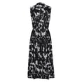 thumbnail image 3 of Robe d'Été pour Filles, Robe d'Été Mode pour Femmes, Taille Cintrée, Imprimé Sans Manches, Col en V, 3 of 6