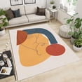 thumbnail image 2 of Abstract Style Area Rug, Irregular Color Block Black Twisted Stripes Outdoor Carpet, Washable Non-Slip Pile Thick Soft Rug for Living Room Hallway Kitchen Office Mat 2x3ft, 2 of 7