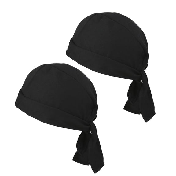 2Pcs Sweat Wicking Beanie Cap Hat, Skull Cap Pirate Hat, Bandana Head Wrap for Men and Women, Welder Welding Sweat Skull Caps