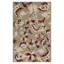 SAFAVIEH Jardin Allieson Floral Wool Area Rug, Sage/Multi, 4' x 6'