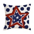 thumbnail image 2 of Beautynvta 4th of July Pillow Covers, 18x18 Inch, American Flag Stars Patriotic Throw Pillow Covers, Independence Day Memorial Day Cushion Case for Sofa Couch, 2 of 6