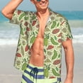 thumbnail image 5 of KLL Men's Hawaiian Shirt Short Sleeve Button Down Beach Shirts-Finger Lime Fruits, 5 of 5