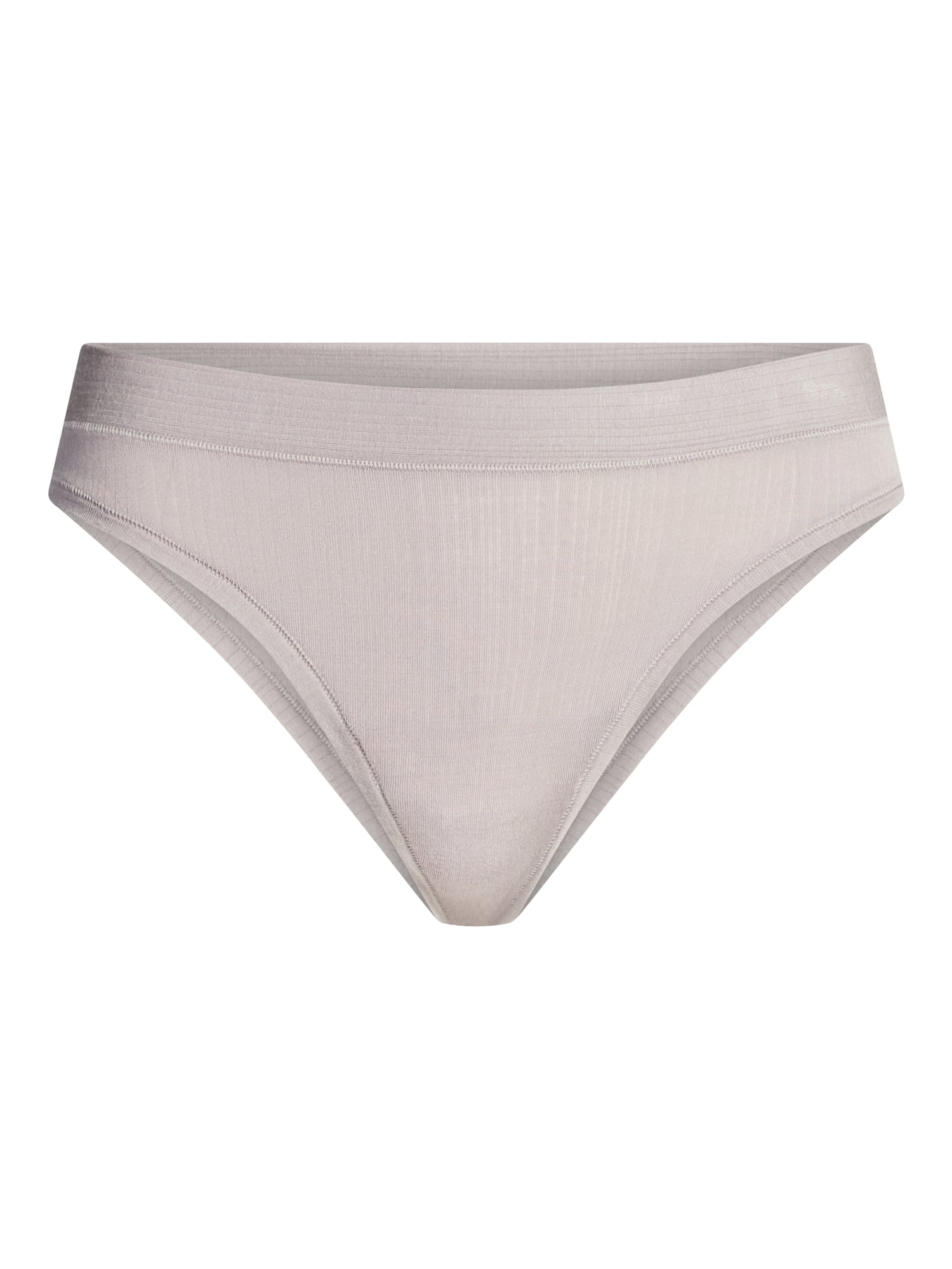Joyspun Women's Ribbed Modal Thong Panties, 3-Pack, Sizes XS to 3XL