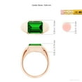 thumbnail image 5 of ANGARA Lab Grown 2.85 Ct Emerald-Cut Emerald Signet Ring for Women in 14K Rose Gold (Size-10x8mm) | May Birthstone, Birthday, Anniversary, Jewelry Gift for Women | Lab-Grown Emerald Ring, 5 of 8