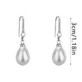 thumbnail image 3 of Water Drop Pearl Earrings Elegant Dangle Jewelry for Women Trendy Minimalist Accessories, 3 of 7